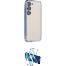 TKÇ Ieg™ Galaxy S23 Kılıf Vadi Minimal - Siyah 3D Antistatik Cam Ekran Koruyucu