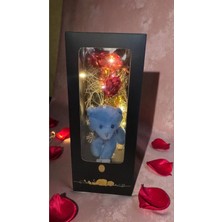 Famemus Accessory Sevgililer Gününe Özel Lüks Ayıcıklı Ledli Sonsuzluk Güllü Kutulu BOYUT:28CM