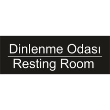 Altınuç Art Design 2 Adet Dinlenme Odası Resting Room 20X7 cm Pvc Ofis Uyarı Levhası