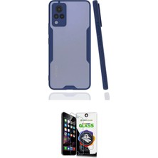 Masa Dostu Ieg™ V21 Kılıf Atlas Asil Serisi - Şeffaf Temperli Cam Ekran Koruyucu