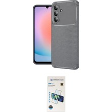 TKÇ  Galaxy A57 5g Kılıf Eksen Form Prime - Şeffaf 3D Antistatik Cam Ekran Koruyucu