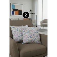 Senpai Chevron Bohem Dekoratif Punch Yastık Kırlent Kılıfı 2 Adet | 45X45 Ilkbahar Rüyası Pembe