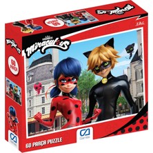 Ca Games Mucize: Uğur Böceği ile Kara Kedi Lisanslı 60 Parça 34X24CM Çocuk Puzzle Yapboz Serisi (CA5102)