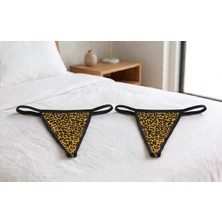 Andino Kadın Leopar Desenli G String Tanga 2'li