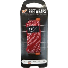 Gruv Gear Fw1-Bnr-Sm Fretwrap Kırmızı Bandana (Small) | 4 Telli Bas ve 6 Telli Elektro Gitar Uyumlu, Istenmeyen Titreşimleri Keser