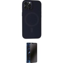 TKÇ Ieg™ Iphone 15 Pro Max Kılıf Kutup Serisi - Siyah 3D Antistatik Hayalet Cam Ekran Koruyucu