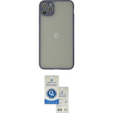TKÇ  iPhone 12 Pro Max Kılıf Ahenk Çizgi Serisi - Şeffaf Royal Nano Ekran Koruyucu