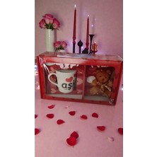 Famemus Accessory Sevgililer Gününe Özel Kutulu Ayıcıklı Kupa Sevgili Boyut 30 cm