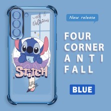 HONTINGA Samsung Galaxy S21 Fe 5g ile Uyumlu Şeffaf Kılıfı Düşüme Önleyici Basitlik Anti Düşme Kamera Korumali Stitch Desen Yumuşak Silikon Telefon Kılıfı Kadın ve Erkek Için Uygundur K3-0161