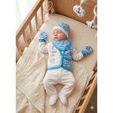 Gürcan Bebe Yeni Doğan Erkek Bebek Sekiz Parça Zıbın Takım