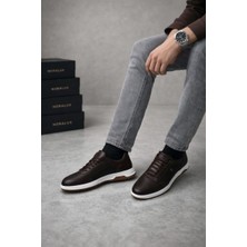 Romex Erkek Hakiki Deri Sneaker – Günlük Konforlu Ortopedik Taban Bağcıklı Spor Ayakkabı