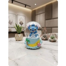 Ayder Online Satış 9cm-6cm –şato Önü Figürlü Işıklı Stitch Kar Küre