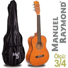 Manuel Raymond MRC87Y 3/4 Boy Junior Klasik Gitar Seti| Sarı Renk, Çocuklar Için Uygun, Taşıma Kılıfı Hediyeli