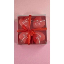 Famemus Accessory Sevgililer Gününe Özel Love Yazılı 4 Lü Mum