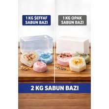 Organik Hekim 2 kg Sabun Bazı Seti Şeffaf ve Opak 1+1 kg Erit Dök Sabun Yapımı Için Profesyonel Kalite