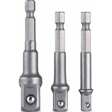 Nemere Hex Plus Lokma Adaptörü 3 Parça Set 1/4-3/8-1/2 mm DMX4712