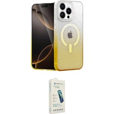 TKÇ Ieg™ Iphone 14 Pro Kılıf Eksen Minimal Özel Seri - Şeffaf Pasifik Cam Ekran Koruyucu