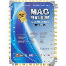 Mag Platinum Mp 10/24 Multiswitch - 10 Giriş 24 Çıkışlı Merkezi Uydu Santrali Hybrid 4K ve 3D Destekli