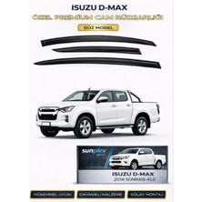 Sunplex Isuzu D-Max 2018 Sonrası Uyumlu Cam Rüzgarlığı Takım 4 Lü Rüzgar Kesici Yağmur Önleyici
