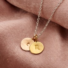 kuyumcudan Kişiye Özel Harf ve Akrep Burcu 925 Ayar Gümüş Charm