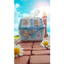 Famemus Accessory Ev Şeklinde Metal Kilitli Kumbara 1 Adet