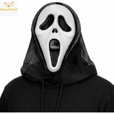 Naturion Szn1 Kapşonlu Çığlık Maskesi Scream Maskesi - Hayalet Maskesi 33X21 cm Hnçr