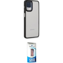 Toyigoo Ieg™ Galaxy A22 Kılıf Eksen Doku Prime - Siyah 5d Eko Cam Ekran Koruyucu