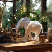 M2S Elephant-Polygon – Modern Geometrik Tasarım Fil Figürü