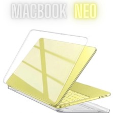 TekNetStore Macbook Neo 13 Inç A3404 Uyumlu Kılıf Kristal Kapak Şeffaf Parlak Tam Koruma Alt Üst Koruyucu