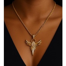 Akın Trend Gold Zirkon Taşlı Anka Kuşu Kadın Kolye