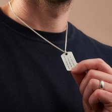 kuyumcudan Kişiye Özel Mors Kod 925 Ayar Gümüş Halka Künye Kolye