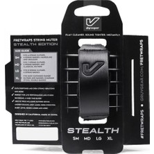 Gruv Gear Fw1-Stl-Md Fretwrap Stealth Edition (Medium) | Gizli/mat Siyah Tasarım, 5 Telli Bas ve 7 Telli Gitar Uyumlu, Tel Susturucu