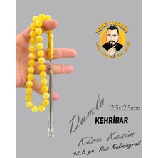 Muri Tesbih 42,8 gr Rus Kaliningrad Damla Ağır Gümüş Püskül Küre Kesim 12,50X12,50