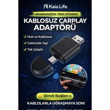 Kablosuz Carplay Dönüştürücü – Akıllı Tak & Çalıştır Araç Adaptörü