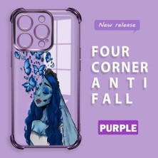 HONTINGA iPhone 16 Pro ile Uyumlu Şeffaf Kılıfı Düşüme Önleyici Basitlik Anti Düşme Kamera Korumali Yaratıcılık Desen Yumuşak Silikon Telefon Kılıfı Kadın ve Erkek Için Uygundur K3-0167