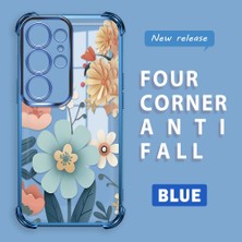 HONTINGA Samsung Galaxy S25 Ultra ile Uyumlu Şeffaf Kılıfı Düşüme Önleyici Basitlik Anti Düşme Kamera Korumali Çiçek Desen Yumuşak Silikon Telefon Kılıfı Kadın ve Erkek Için Uygundur K3-0164