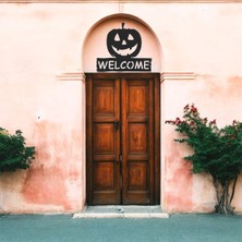 Esplendor Lazer Kesim Metal Duvar Dekoru, Welcome Helloween 40 cm