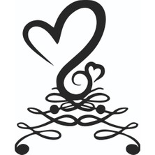 Esplendor Lazer Kesim Metal Duvar Dekoru, Kalp Dekor 40 cm