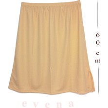 Evena Kadın Dizaltı Midi Boy Yırtmaçlı Jarse Etek Astarı Jüpon