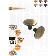 Bablife Mantar Düğme Antik Sarı 35MM Metal Lüks Çapında Çekmece Dolap Mobilya Kulpları