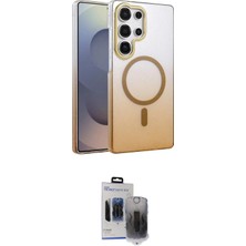 Masa Dostu Ieg™ Galaxy S24 Ultra Kılıf Ahenk Doku Özel Seri - Siyah Vanessa Magic Hayalet Cam