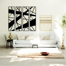 Esplendor Lazer Kesim Metal Duvar Dekoru, Dörtlü Şekil 40 cm