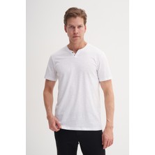 Cazador 42270 Erkek Beyaz Patlı Tshirt
