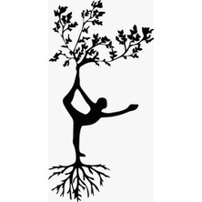 Esplendor Lazer Kesim Metal Duvar Dekoru, Ağaç Bale Figürü 40 cm