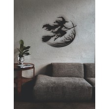 Esplendor Lazer Kesim Metal Duvar Dekoru, Uçan Cadı 40 cm