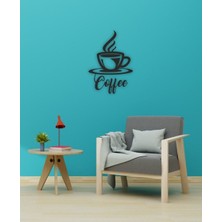 Esplendor Lazer Kesim Metal Duvar Dekoru, Coffee Kahve 40 cm