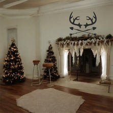 Esplendor Lazer Kesim Metal Duvar Dekoru, Boynuz Geyik Yılbaşı 40 cm