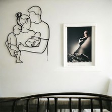 Esplendor Lazer Kesim Metal Duvar Dekoru, Aile Figürü 40 cm