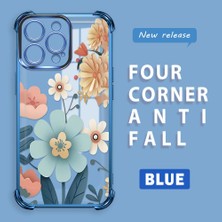 HONTINGA iPhone 15 Pro Max ile Uyumlu Şeffaf Kılıfı Düşüme Önleyici Basitlik Anti Düşme Kamera Korumali Çiçek Desen Yumuşak Silikon Telefon Kılıfı Kadın ve Erkek Için Uygundur K3-0164