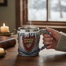 Hediyesahibi Game Of Thrones Stark Kupa 3D Oyma Paslanmaz Çelik Kupa